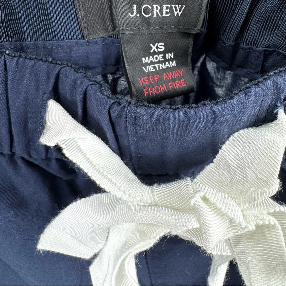 J. Crew Men’s Navy Blue  White Accent Cotton 2-Piece Pajama Set Size S